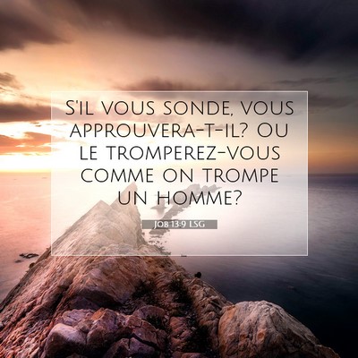 Picture 07 - Job 13:9 LSG - S'il vous sonde, vous approuvera-t-il? Ou le - Bible Verse Picture