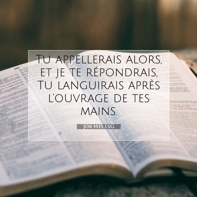 Picture 07 - Job 14:15 LSG - Tu appellerais alors, et je te répondrais, Tu - Bible Verse Picture