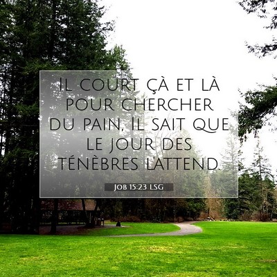 Picture 07 - Job 15:23 LSG - Il court çà et là pour chercher du pain, Il - Bible Verse Picture