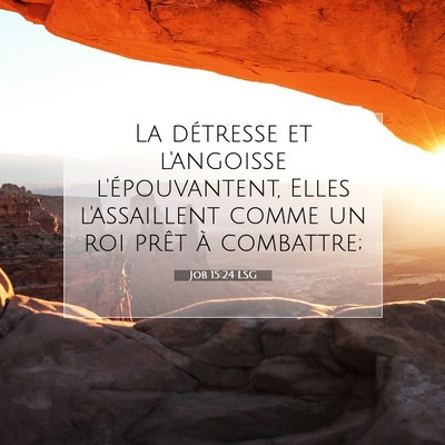 Picture 07 - Job 15:24 LSG - La détresse et l'angoisse l'épouvantent, Elles - Bible Verse Picture