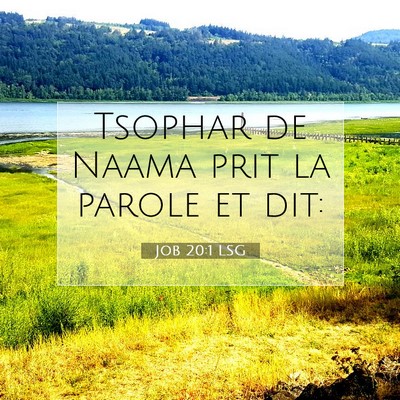 Picture 07 - Job 20:1 LSG - Tsophar de Naama prit la parole et - Bible Verse Picture