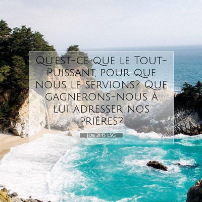 Picture 07 - Job 21:15 LSG - Qu'est-ce que le Tout-Puissant, pour que nous le - Bible Verse Picture