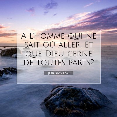 Picture 07 - Job 3:23 LSG - A l'homme qui ne sait où aller, Et que Dieu - Bible Verse Picture