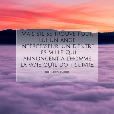Picture 07 - Job 33:23 LSG - Mais s'il se trouve pour lui un ange - Bible Verse Picture