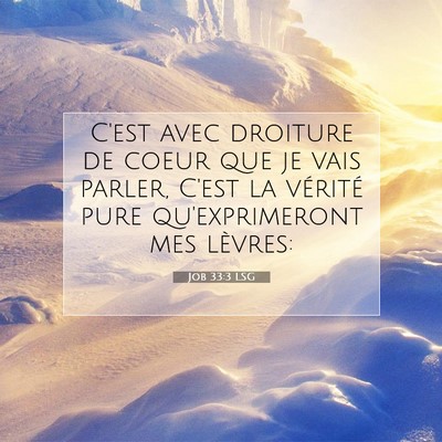 Picture 07 - Job 33:3 LSG - C'est avec droiture de coeur que je vais parler, - Bible Verse Picture