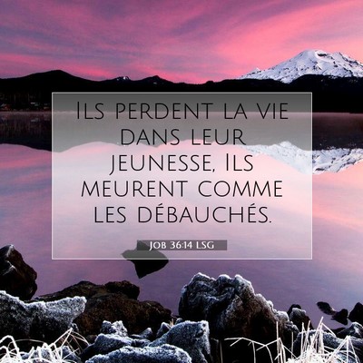 Picture 07 - Job 36:14 LSG - Ils perdent la vie dans leur jeunesse, Ils - Bible Verse Picture