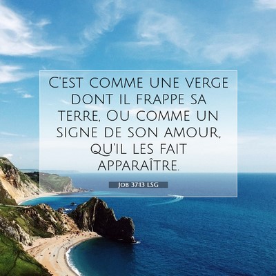Picture 07 - Job 37:13 LSG - C'est comme une verge dont il frappe sa terre, Ou - Bible Verse Picture