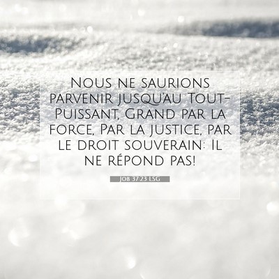 Picture 07 - Job 37:23 LSG - Nous ne saurions parvenir jusqu'au Tout-Puissant, - Bible Verse Picture
