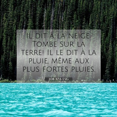 Picture 07 - Job 37:6 LSG - Il dit à la neige: Tombe sur la terre! Il le dit - Bible Verse Picture