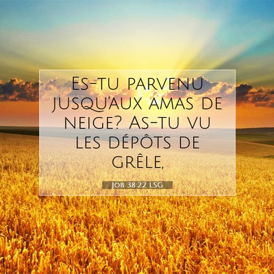 Picture 07 - Job 38:22 LSG - Es-tu parvenu jusqu'aux amas de neige? As-tu vu - Bible Verse Picture