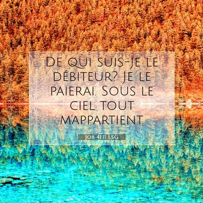 Picture 07 - Job 41:11 LSG - De qui suis-je le débiteur? Je le paierai. Sous - Bible Verse Picture