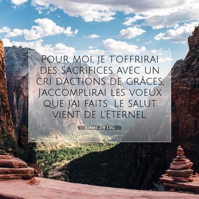 Picture 07 - Jonas 2:9 LSG - Pour moi, je t'offrirai des sacrifices avec un - Bible Verse Picture