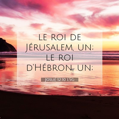 Picture 07 - Josué 12:10 LSG - le roi de Jérusalem, un; le roi d'Hébron, - Bible Verse Picture