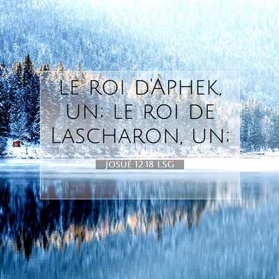Picture 07 - Josué 12:18 LSG - le roi d'Aphek, un; le roi de Lascharon, - Bible Verse Picture