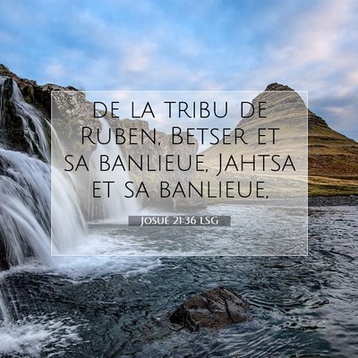 Picture 07 - Josué 21:36 LSG - de la tribu de Ruben, Betser et sa banlieue, - Bible Verse Picture