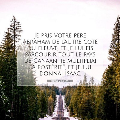 Picture 07 - Josué 24:3 LSG - Je pris votre père Abraham de l'autre côté du - Bible Verse Picture