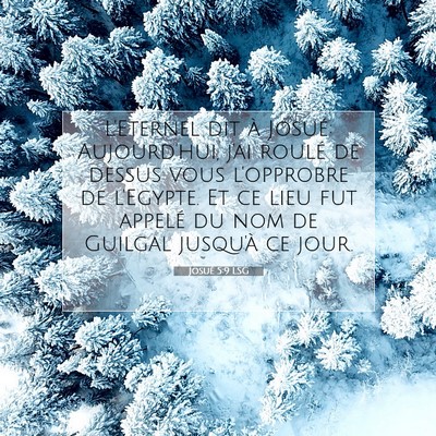 Picture 07 - Josué 5:9 LSG - L'Eternel dit à Josué: Aujourd'hui, j'ai roulé - Bible Verse Picture