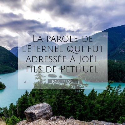 Picture 07 - Joël 1:1 LSG - La parole de l'Eternel qui fut adressée à - Bible Verse Picture