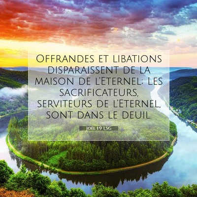 Picture 07 - Joël 1:9 LSG - Offrandes et libations disparaissent de la maison - Bible Verse Picture