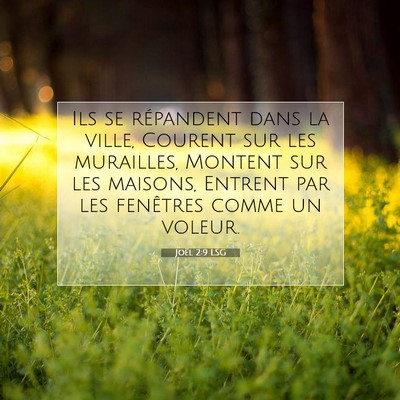 Picture 07 - Joël 2:9 LSG - Ils se répandent dans la ville, Courent sur les - Bible Verse Picture
