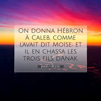 Picture 07 - Juges 1:20 LSG - On donna Hébron à Caleb, comme l'avait dit - Bible Verse Picture