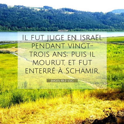 Picture 07 - Juges 10:2 LSG - Il fut juge en Israël pendant vingt-trois ans; - Bible Verse Picture