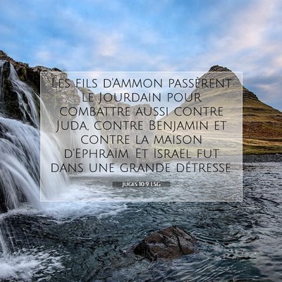 Picture 07 - Juges 10:9 LSG - Les fils d'Ammon passèrent le Jourdain pour - Bible Verse Picture