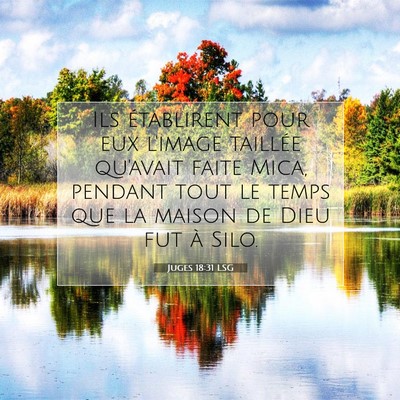 Picture 07 - Juges 18:31 LSG - Ils établirent pour eux l'image taillée - Bible Verse Picture