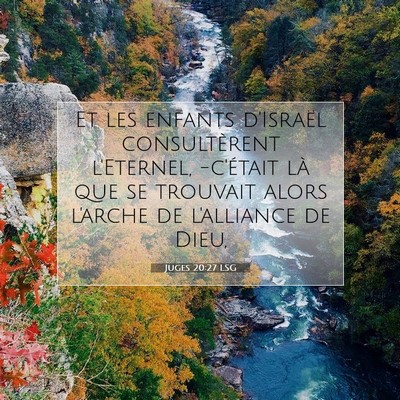 Picture 07 - Juges 20:27 LSG - Et les enfants d'Israël consultèrent l'Eternel, - Bible Verse Picture