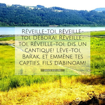 Picture 07 - Juges 5:12 LSG - Réveille-toi, réveille-toi, Débora! - Bible Verse Picture