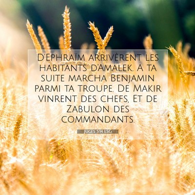 Picture 07 - Juges 5:14 LSG - D'Ephraïm arrivèrent les habitants d'Amalek. A - Bible Verse Picture