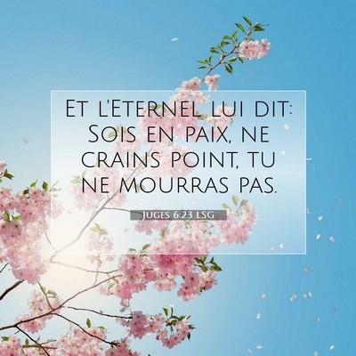 Picture 07 - Juges 6:23 LSG - Et l'Eternel lui dit: Sois en paix, ne crains - Bible Verse Picture