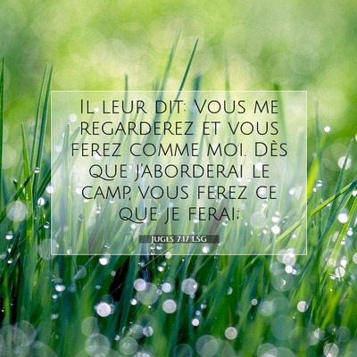 Picture 07 - Juges 7:17 LSG - Il leur dit: Vous me regarderez et vous ferez - Bible Verse Picture