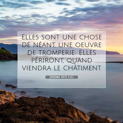 Picture 07 - Jérémie 10:15 LSG - Elles sont une chose de néant, une oeuvre de - Bible Verse Picture