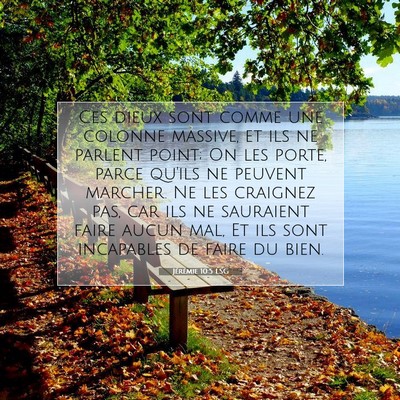 Picture 07 - Jérémie 10:5 LSG - Ces dieux sont comme une colonne massive, et ils - Bible Verse Picture