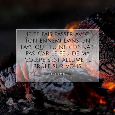 Picture 07 - Jérémie 15:14 LSG - Je te fais passer avec ton ennemi dans un pays - Bible Verse Picture