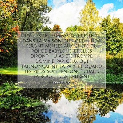 Picture 07 - Jérémie 38:22 LSG - Toutes les femmes qui restent dans la maison du - Bible Verse Picture
