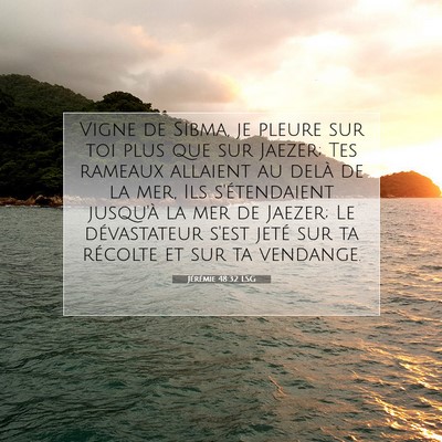 Picture 07 - Jérémie 48:32 LSG - Vigne de Sibma, je pleure sur toi plus que sur - Bible Verse Picture