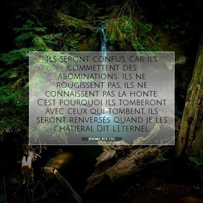 Picture 07 - Jérémie 8:12 LSG - Ils seront confus, car ils commettent des - Bible Verse Picture