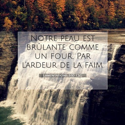 Picture 07 - Lamentations 5:10 LSG - Notre peau est brûlante comme un four, Par - Bible Verse Picture
