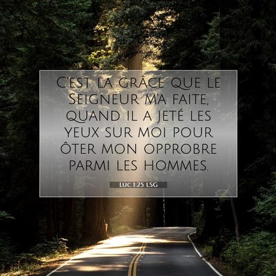 Picture 07 - Luc 1:25 LSG - C'est la grâce que le Seigneur m'a faite, quand - Bible Verse Picture