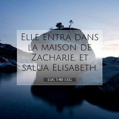 Picture 07 - Luc 1:40 LSG - Elle entra dans la maison de Zacharie, et salua - Bible Verse Picture