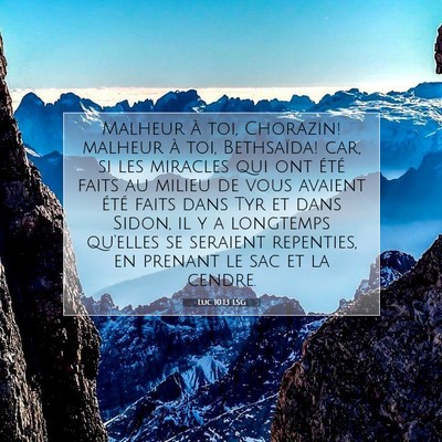 Picture 07 - Luc 10:13 LSG - Malheur à toi, Chorazin! malheur à toi, - Bible Verse Picture