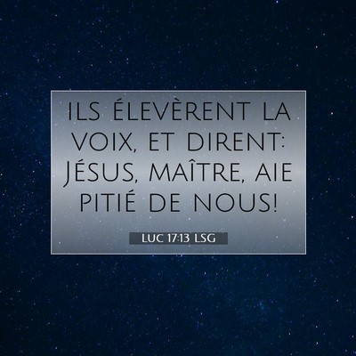 Picture 07 - Luc 17:13 LSG - ils élevèrent la voix, et dirent: Jésus, - Bible Verse Picture