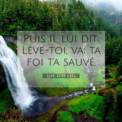 Picture 07 - Luc 17:19 LSG - Puis il lui dit: Lève-toi, va; ta foi t'a - Bible Verse Picture