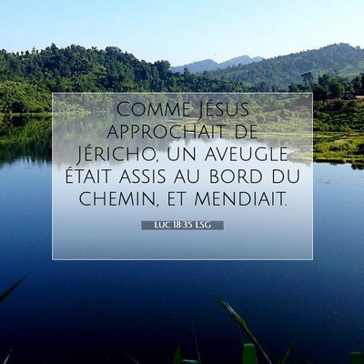 Picture 07 - Luc 18:35 LSG - Comme Jésus approchait de Jéricho, un aveugle - Bible Verse Picture