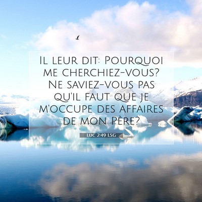 Picture 07 - Luc 2:49 LSG - Il leur dit: Pourquoi me cherchiez-vous? Ne - Bible Verse Picture