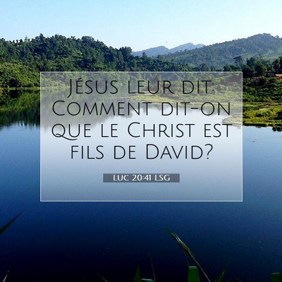 Picture 07 - Luc 20:41 LSG - Jésus leur dit: Comment dit-on que le Christ est - Bible Verse Picture