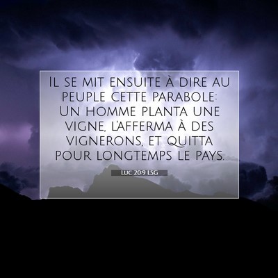 Picture 07 - Luc 20:9 LSG - Il se mit ensuite à dire au peuple cette - Bible Verse Picture