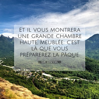 Picture 07 - Luc 22:12 LSG - Et il vous montrera une grande chambre haute, - Bible Verse Picture